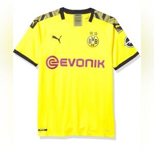 PUMA DORTMUND Men's BVB Home Replica Shirt with Sponsor Logo size small